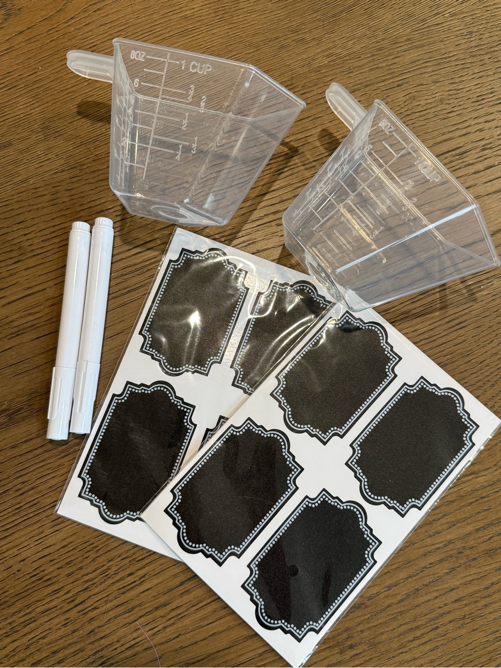 Chalkboard Labels and White Markers plus two new measuring scoops